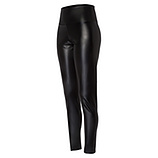 Leggings in Leder-Optik, schwarz 