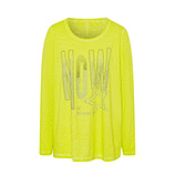 Langarmshirt 'Now', lime 