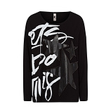 Langarmshirt 'Lets do this', schwarz 