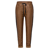 Joggpants in Leder-Optik, cappuccino 