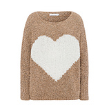 Strickpullover 'Herz', cappuccino 