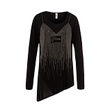 Langarmshirt 'Glam', schwarz 