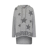 kuscheliges Shirt 'Stars', silber-melange 