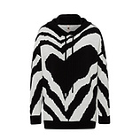 Strickpullover gemustert, schwarz-offwhite 