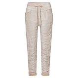 Suede-Joggpants, crema 