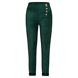 Suede-Joggpants mit Knöpfen, forest green 