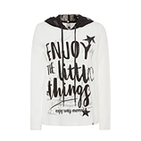 Langarmshirt 'Enjoy', offwhite 