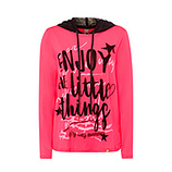 Langarmshirt 'Enjoy', neon lobster 