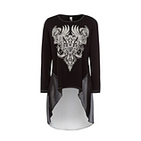 Langarmshirt  'Queen', schwarz 