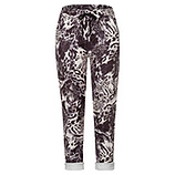 Suede-Joggpants mit Print, schwarz-offwhite 