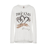 Langarmshirt 'Dreams', offwhite 