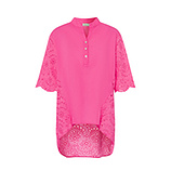 Bluse mit Lochstickerei, pink 