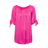 Bluse im seidigen Glanz, pink 