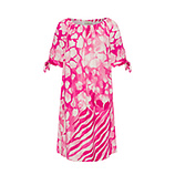 Kleid im Alloverprint, pink fluro 