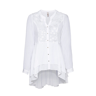 Tredy Fashion Onlineshop Bluse Mit Pailletten Weiss Mode In Grosse 36 50