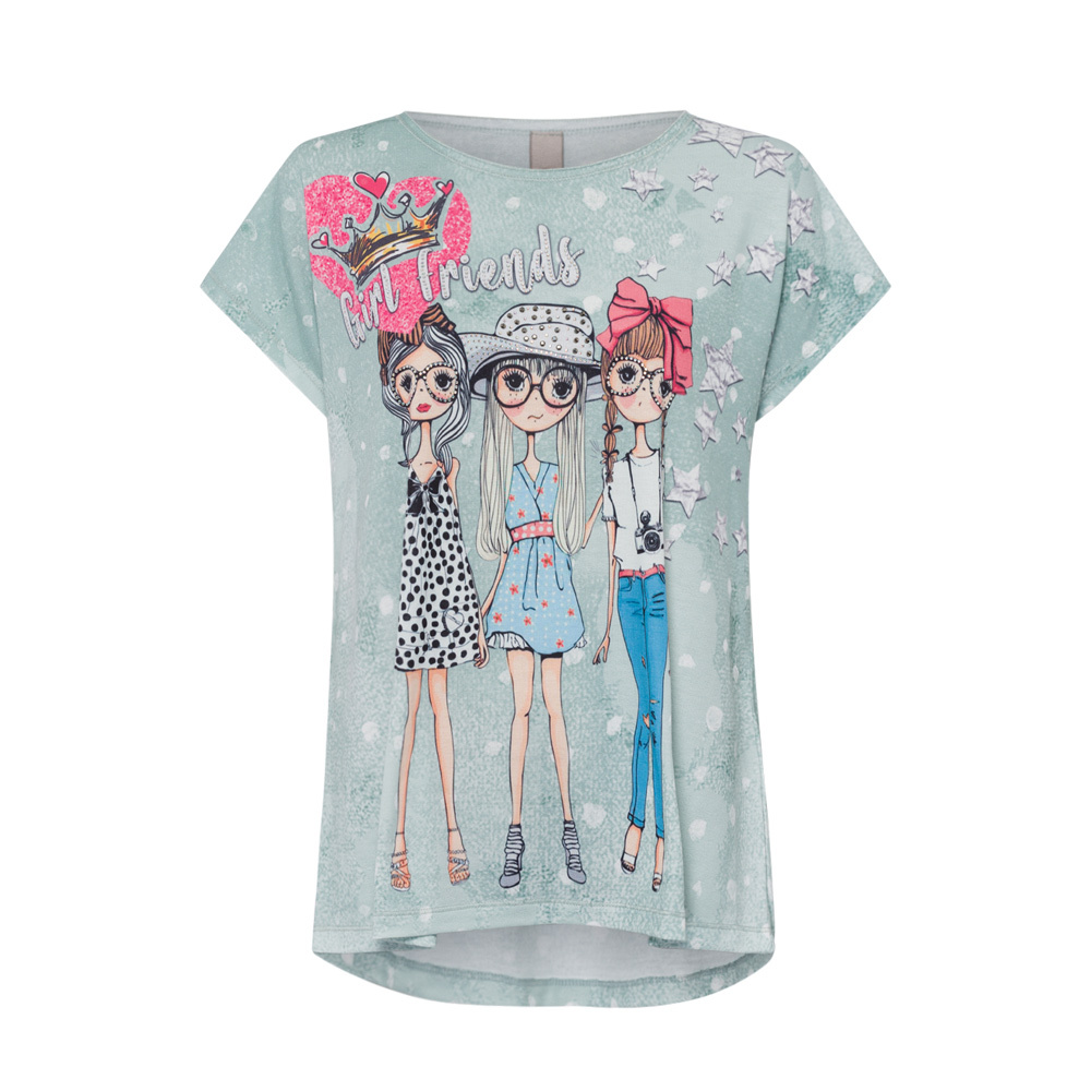 Shirt 'Girl friends', misty green 3