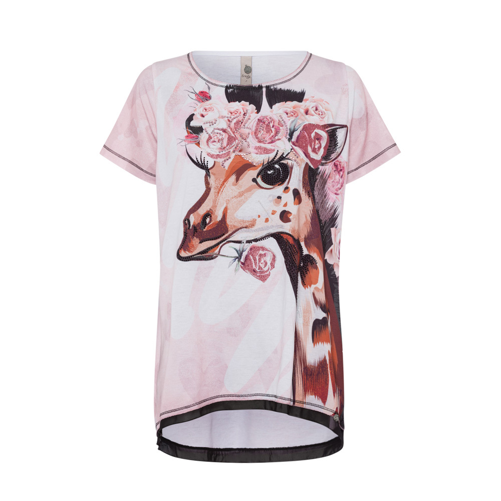 Shirt mit Giraffe, rosenholz 5