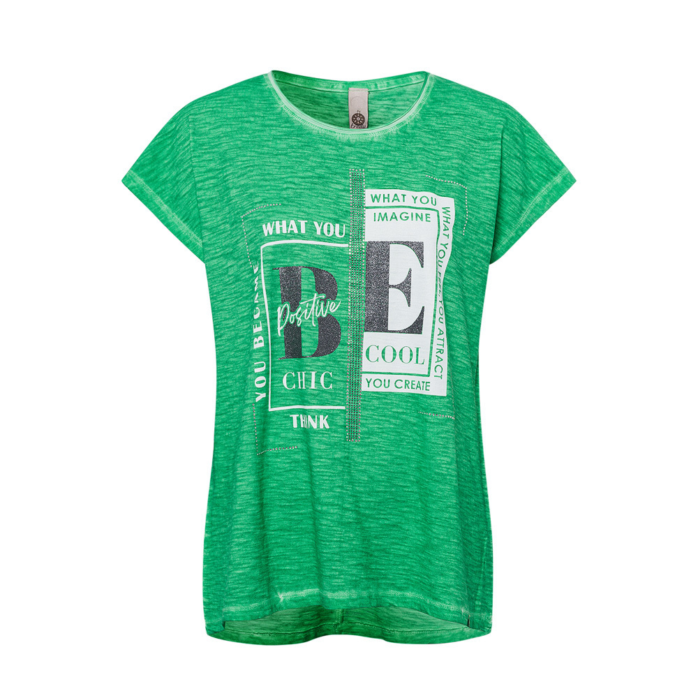 Shirt mit Lettering, india green 3