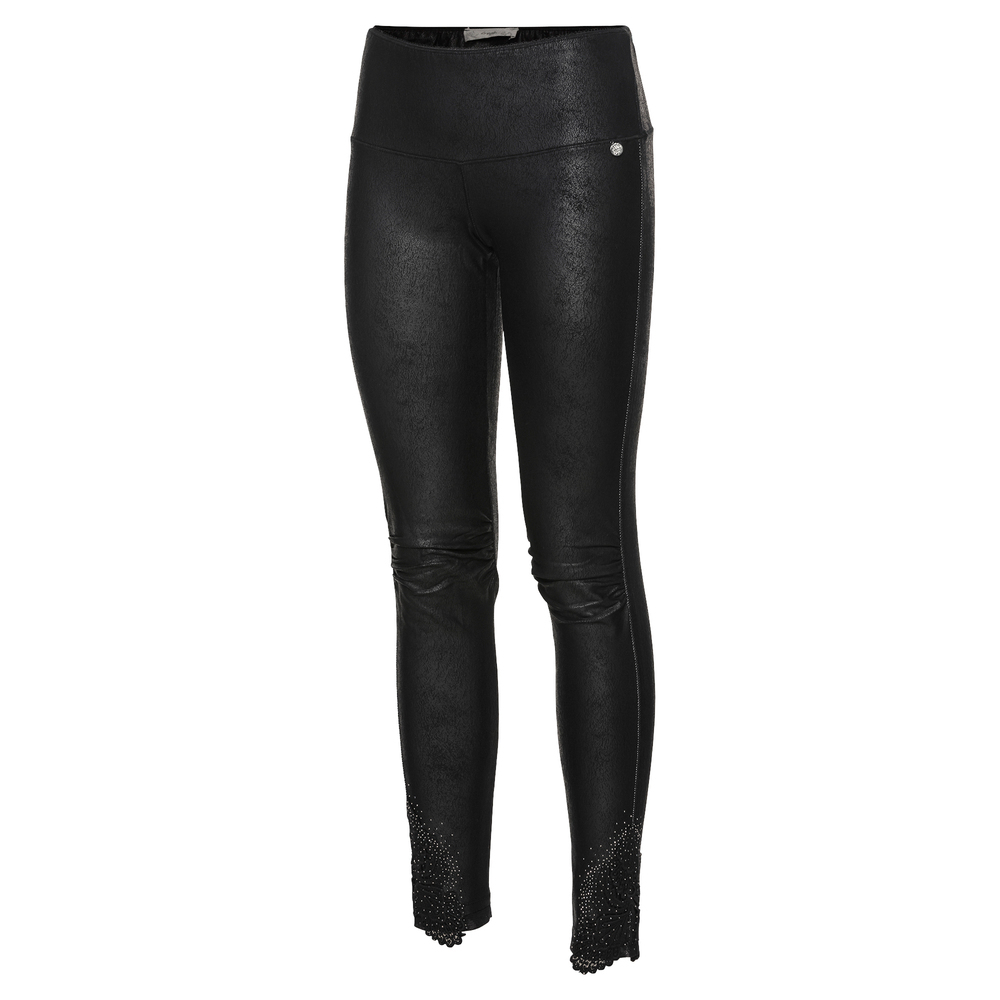 Leggings mit Spitze, schwarz 