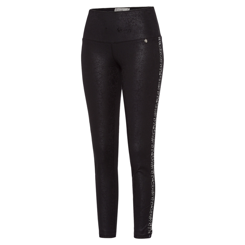 Leggings mit Galonstreifen, schwarz 