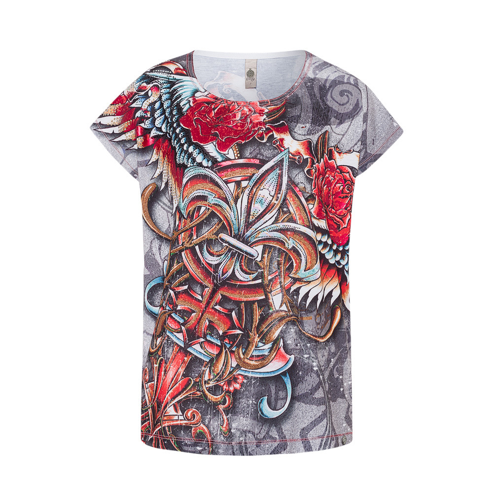 Shirt 'Rose', grau 