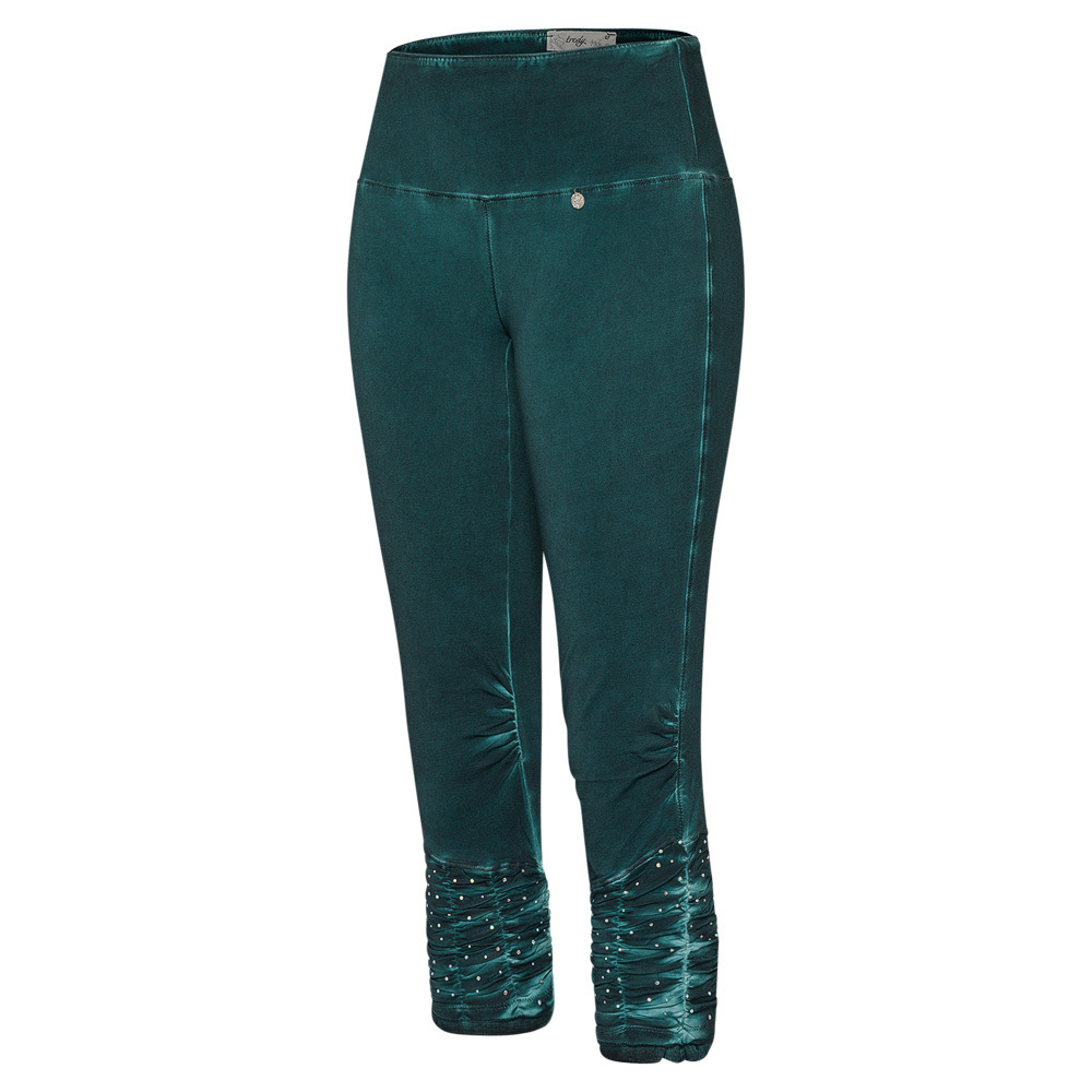 Leggings mit Ziersteinen, forest green 