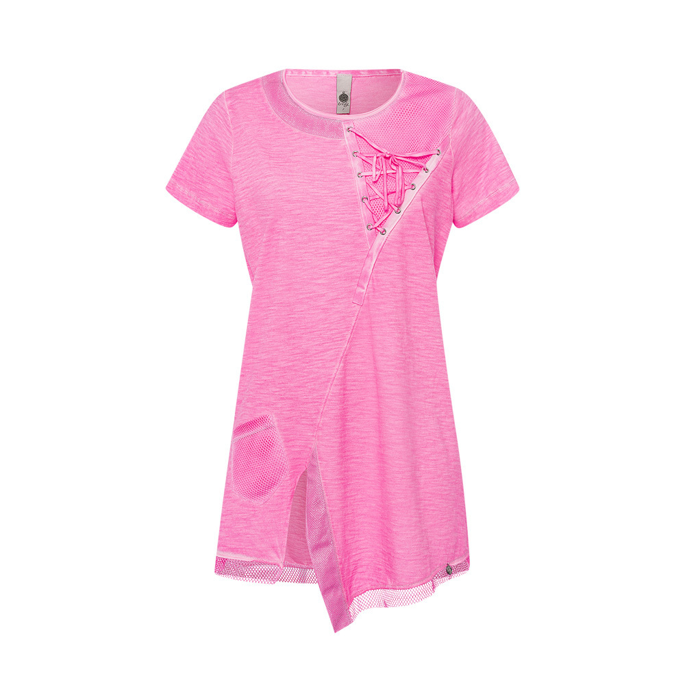 Shirt mit Schnürung, pink fluro 3