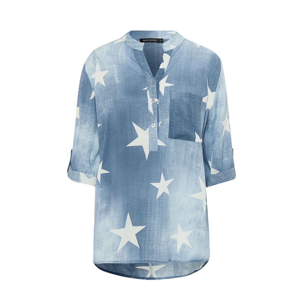 Bluse 'Sterne', blue 5