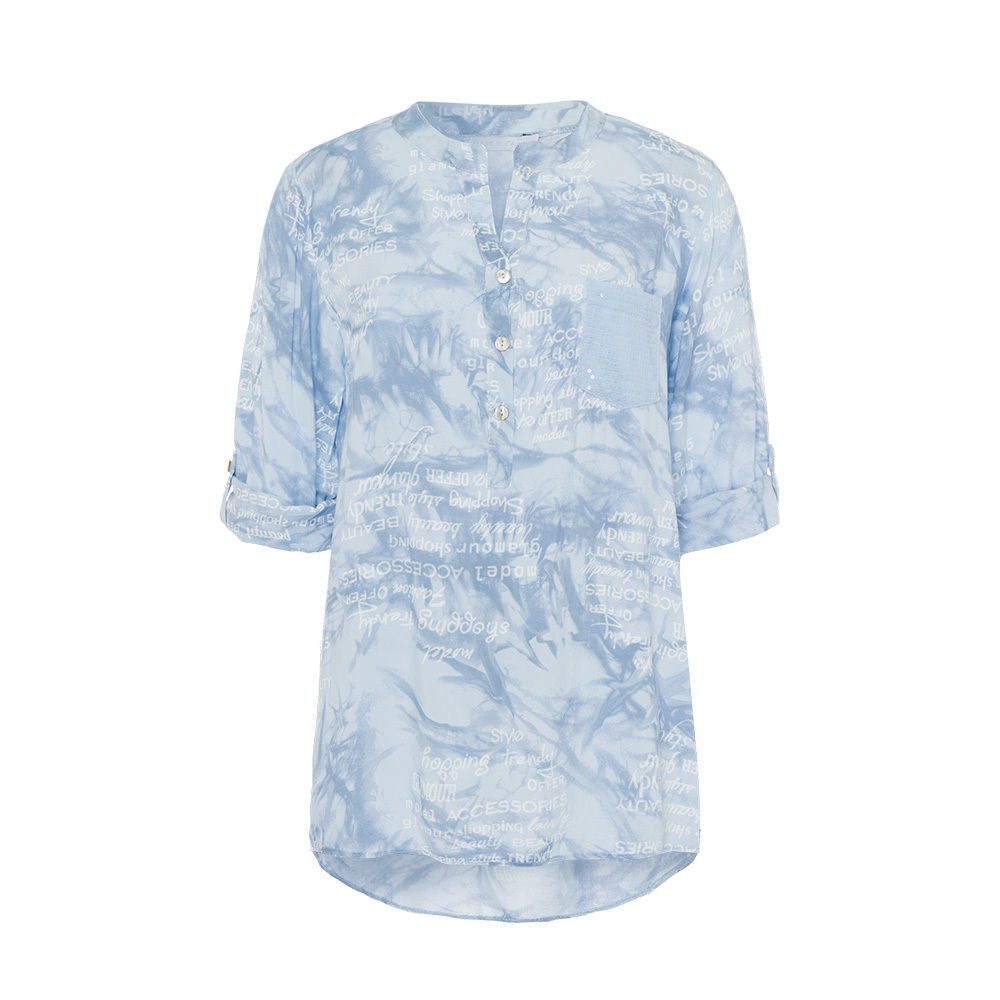 Bluse mit Pailletten, eiskristall 