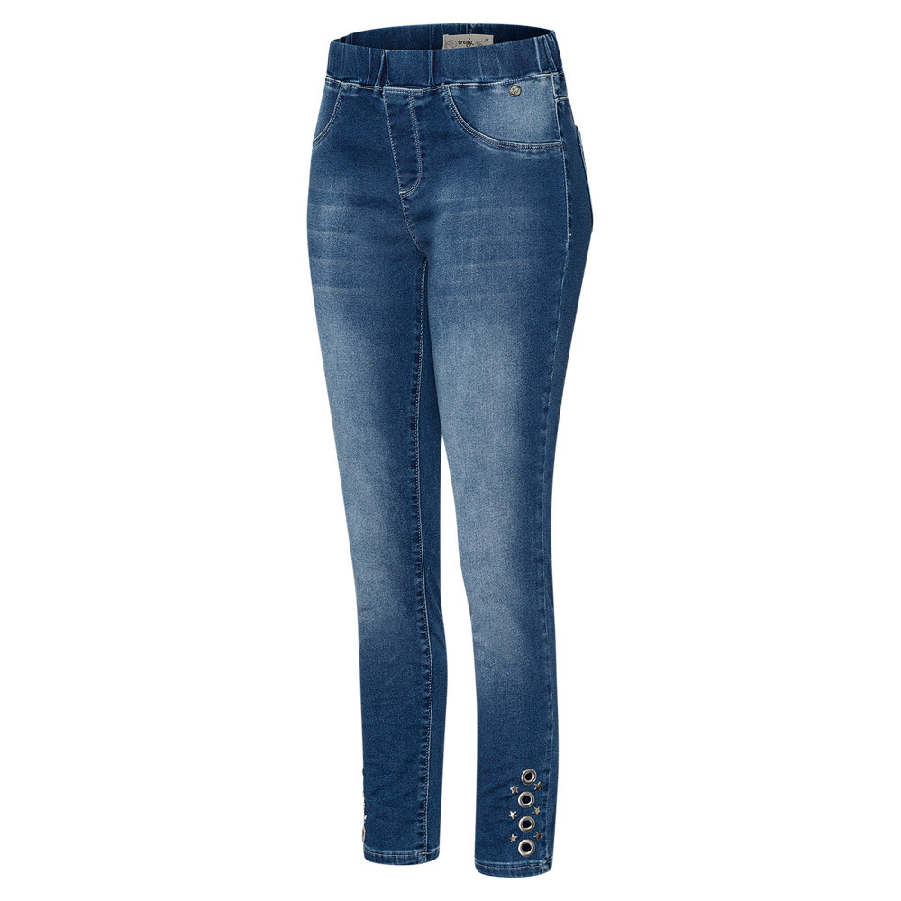 Jeggings mit Sternen, blue denim 