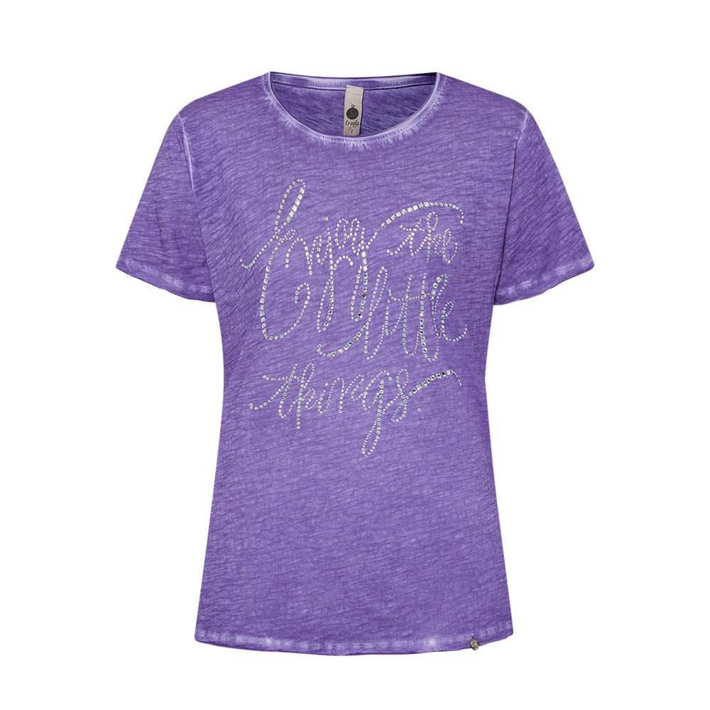 Shirt mit Lettering, violett 