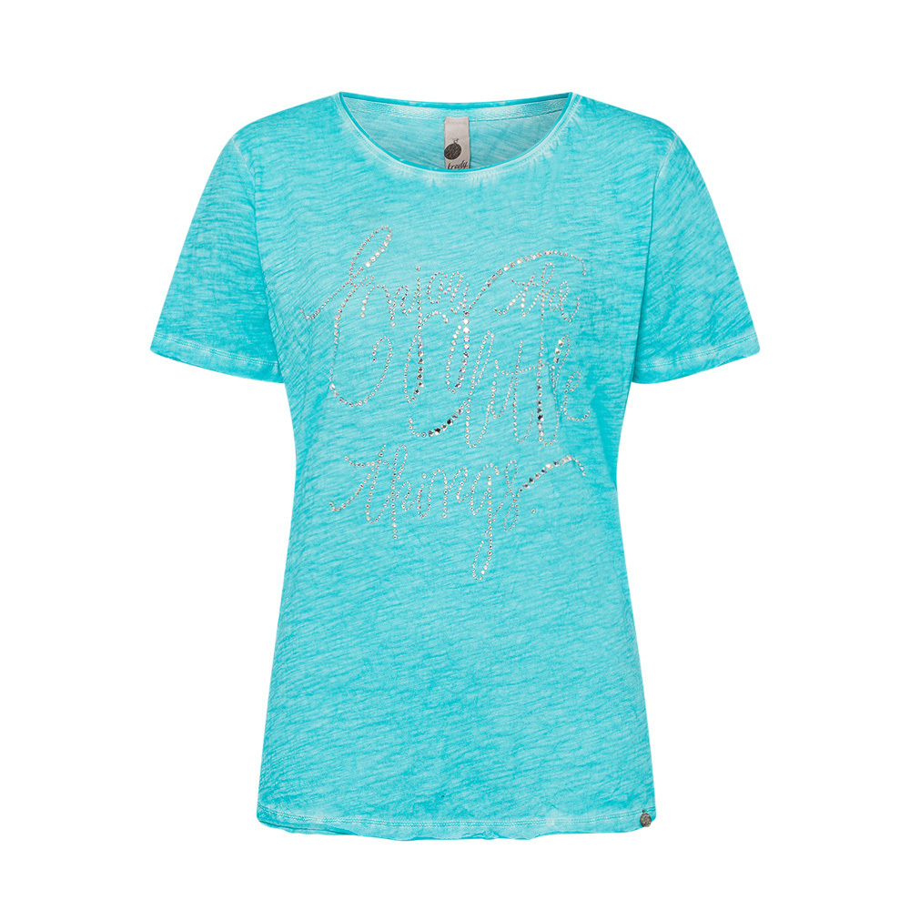 Shirt mit Lettering, blue fluro 6