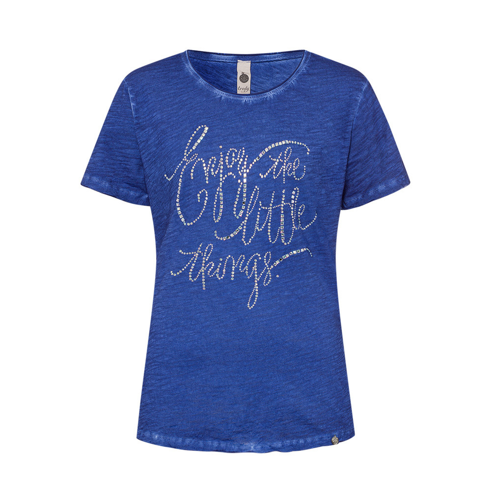 Shirt mit Lettering, kingsblue 