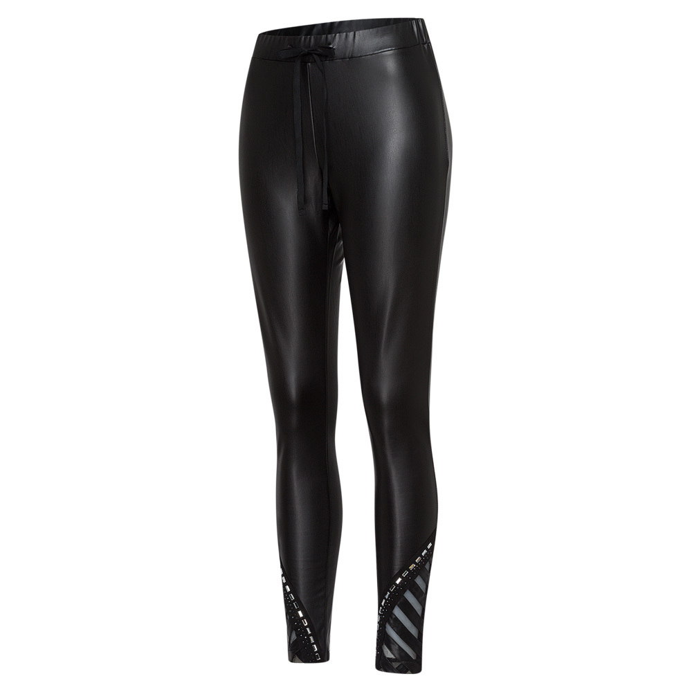 Leggings in Leder-Optik, schwarz 