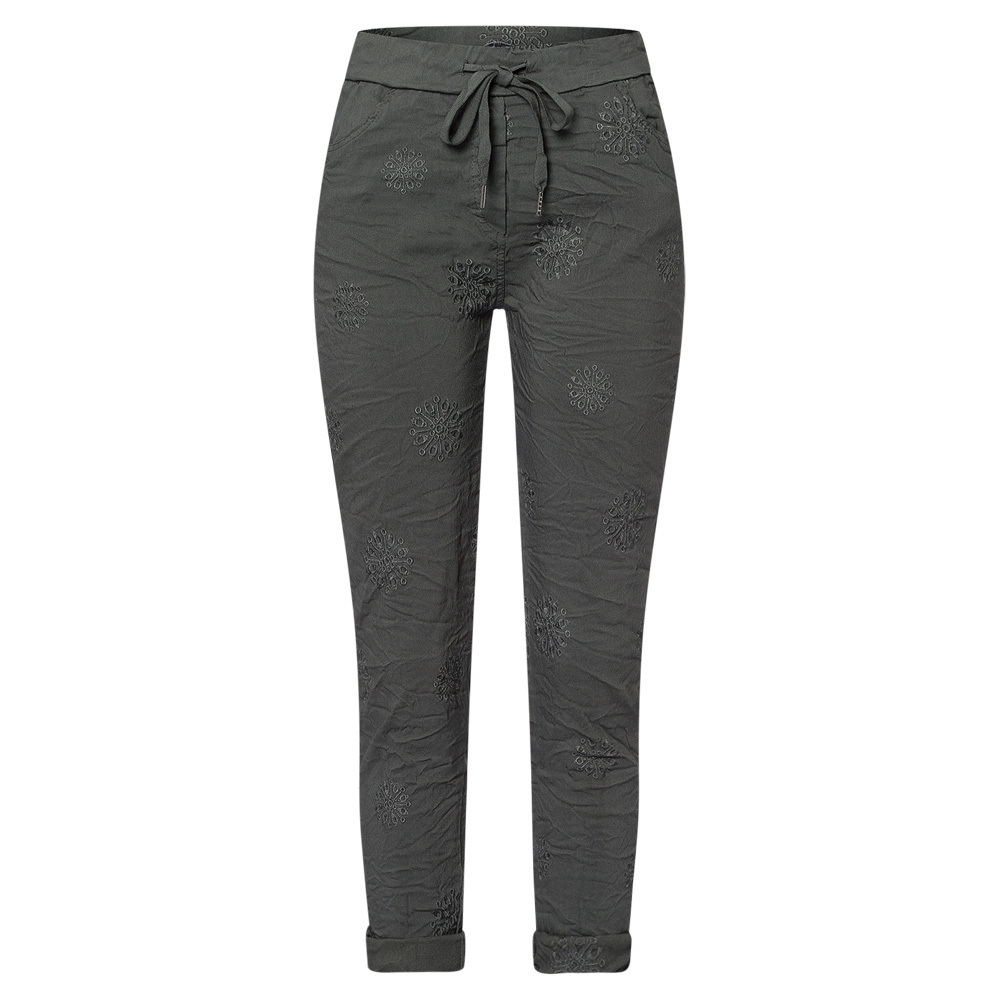 Joggpants Stickerei, oliv 