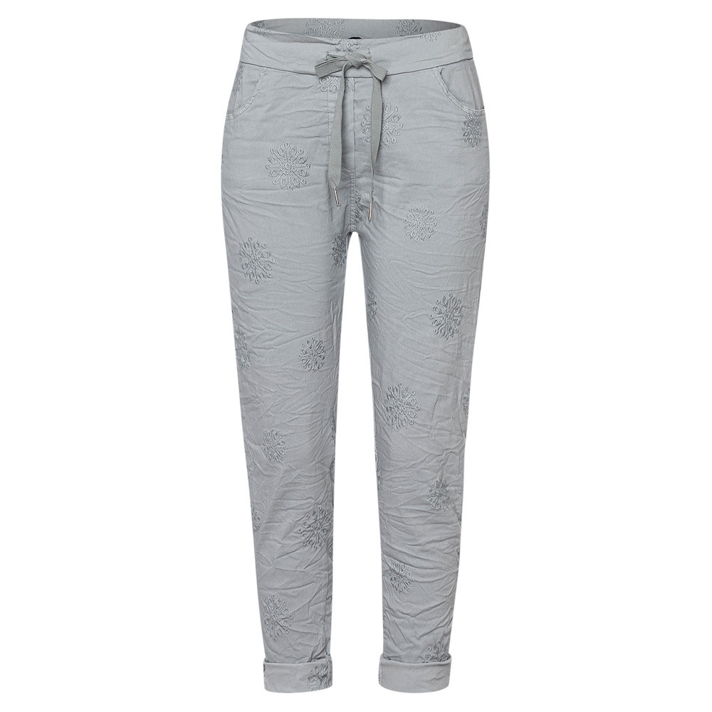 Joggpants Stickerei, silber 