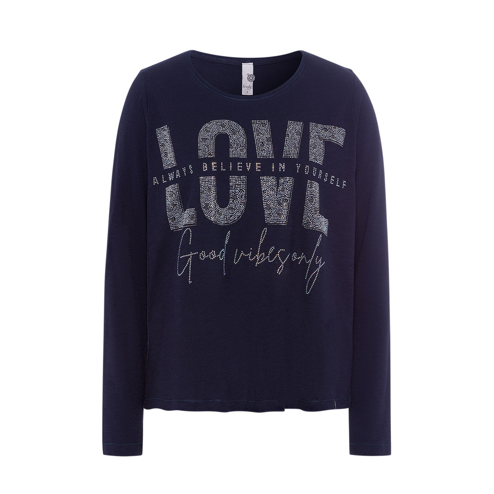 Shirt 'Love', navy 