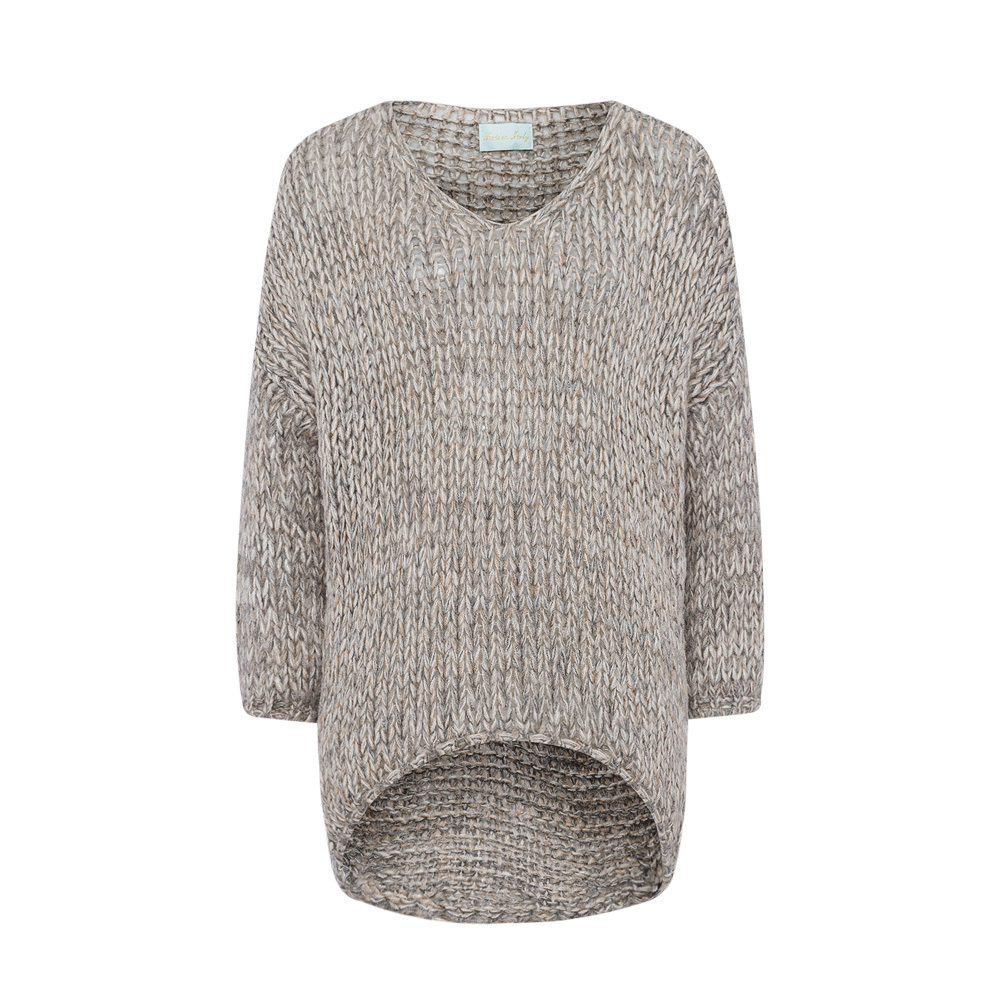 kuscheliger Strickpullover, taupe 3