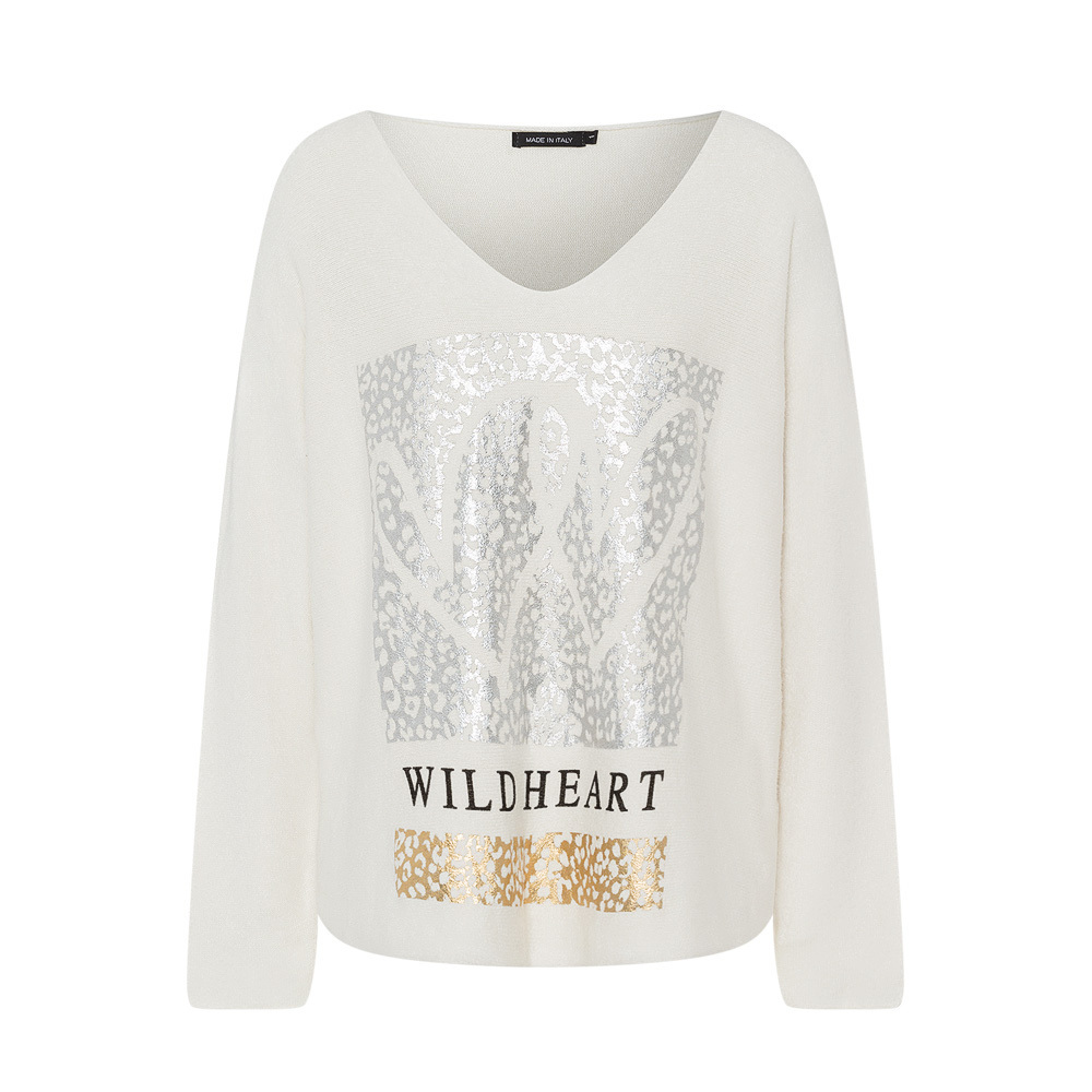 Strickpullover 'Wild heart', crema 2