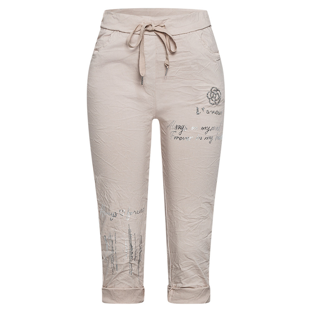 Capri-Joggpants 'L'amour', sand 