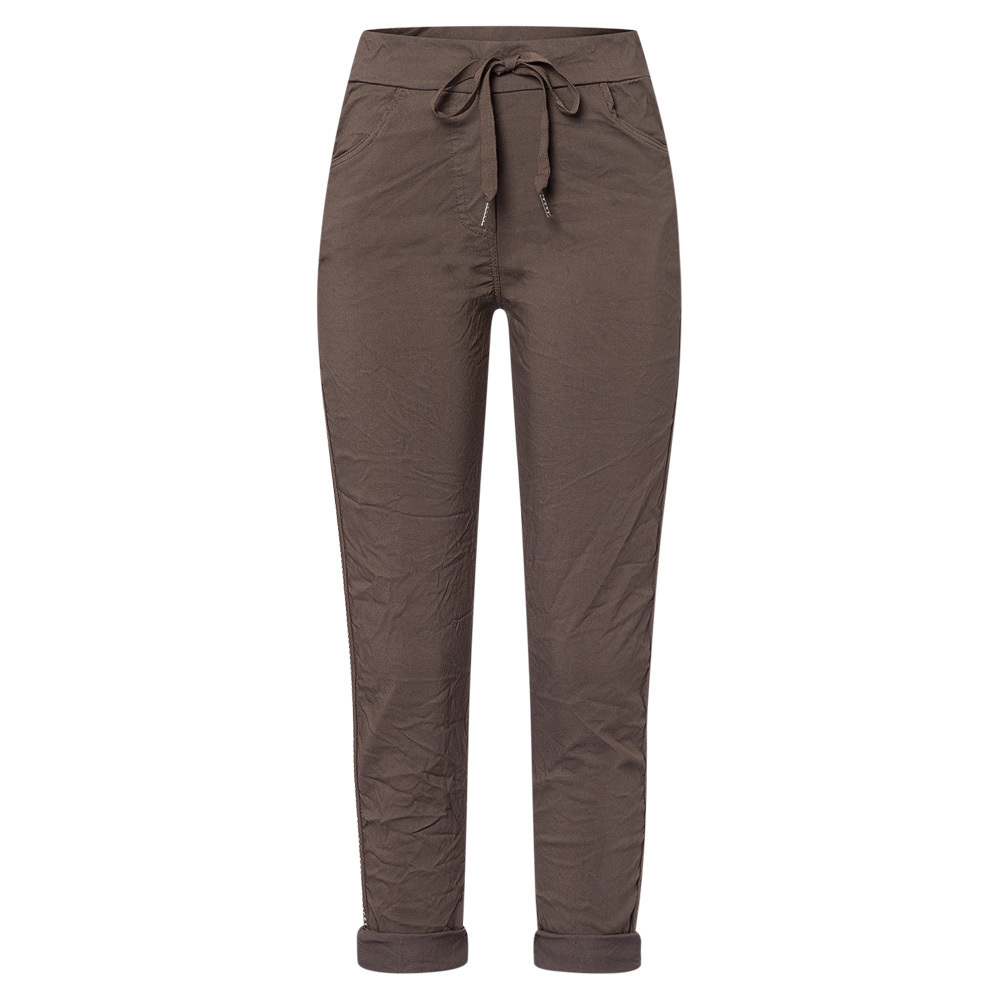 Joggpants mit Galonstreifen, taupe 2