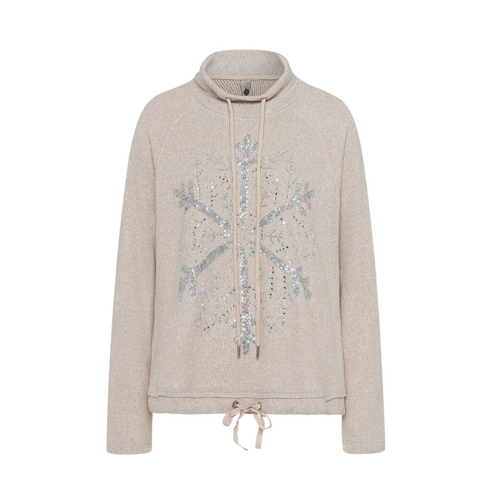 weicher Pullover 'Eisblume', sand-melange 