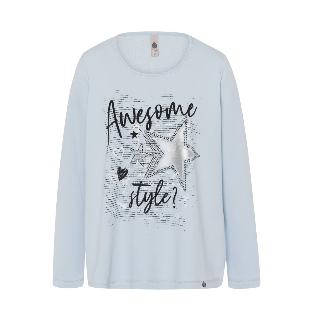 Sweatshirt 'Awesome', eiskristall 