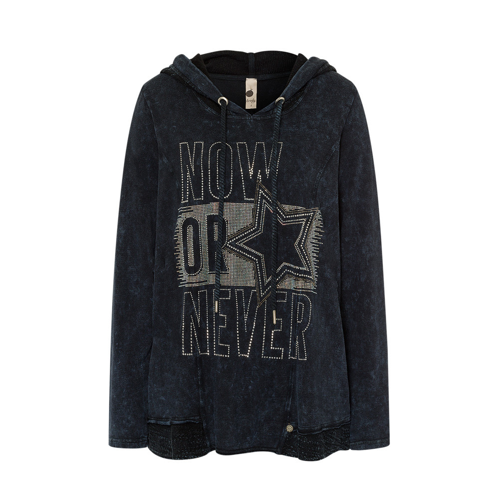 Sweatshirt 'Now or never', night 