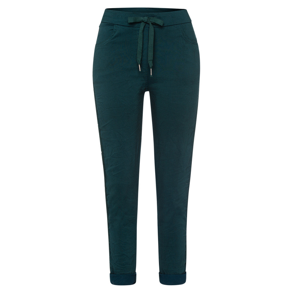 Joggpants mit Galonstreifen, forest green 