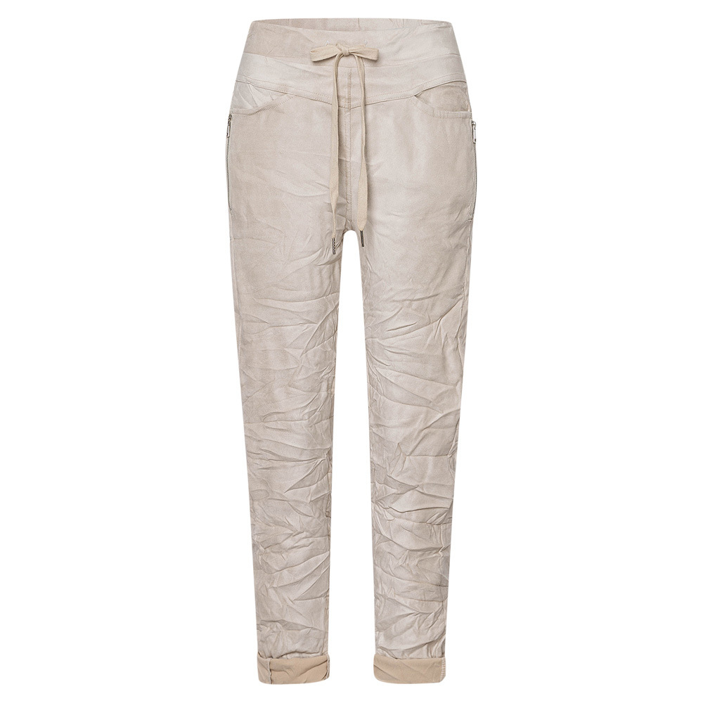 Suede-Joggpants, crema 