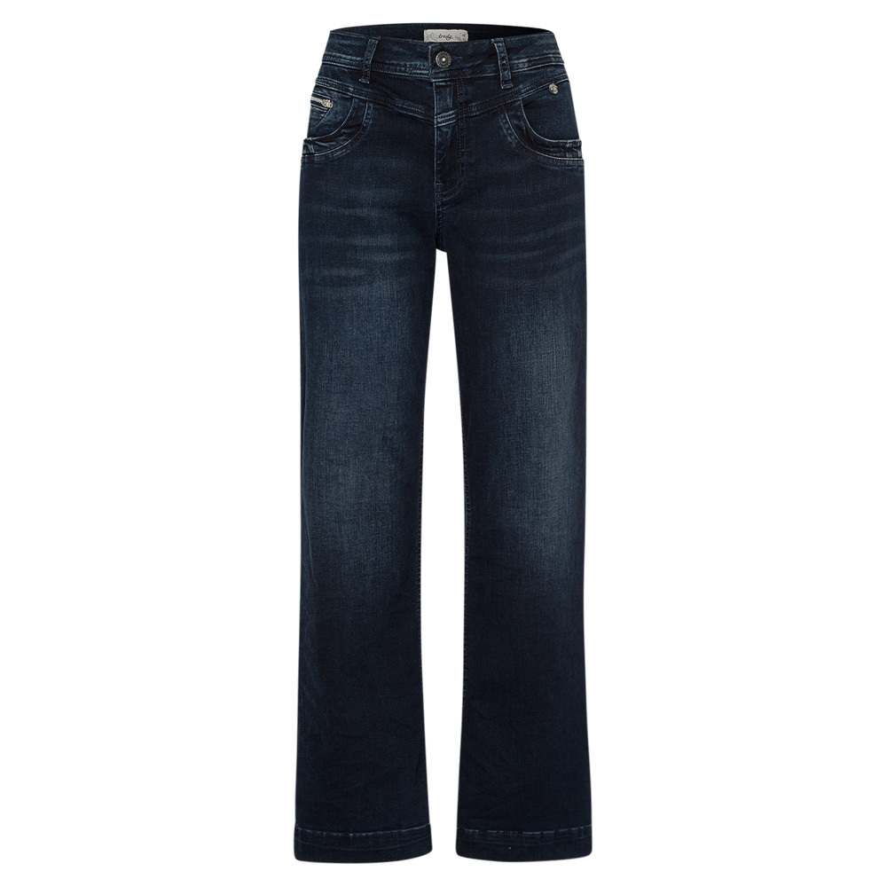 Wide Leg Jeans, blue black denim 