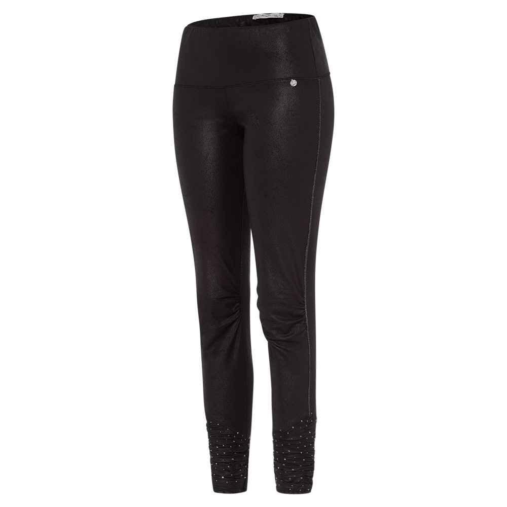 Leggings  mit Ziersteinen, schwarz 