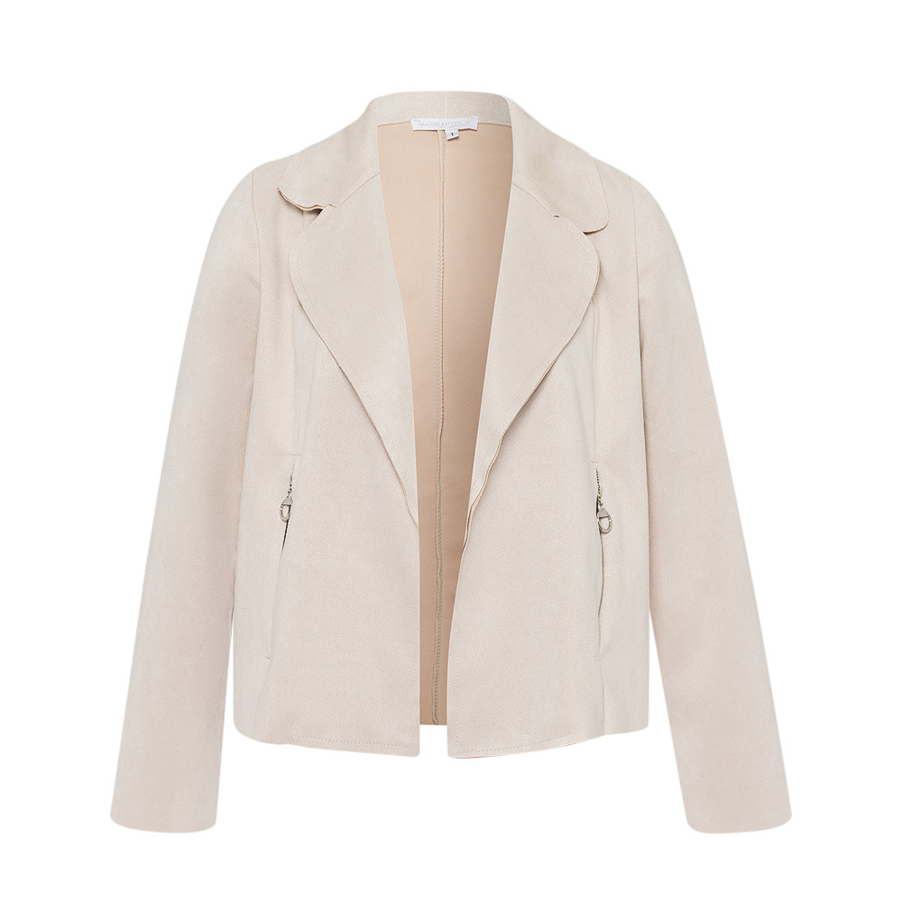 Suede-Blazer, crema 