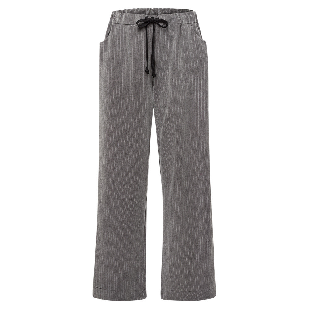 Wide Leg Hose lang, silber 